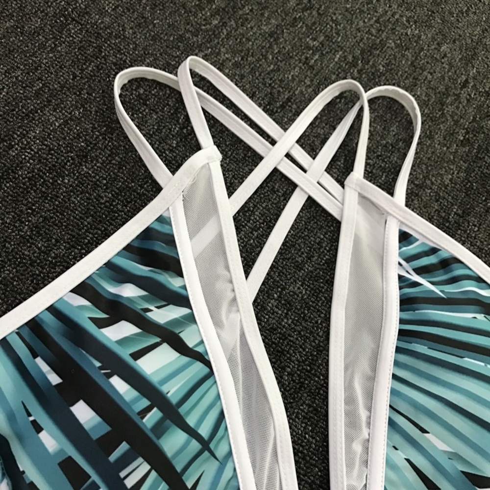 B2G1❤️Tropical Leaf One Piece Swimsuit - Picture 5 of 6